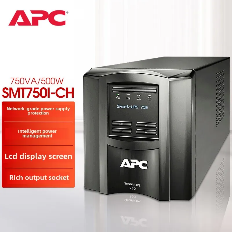 APC Smart-UPS SMT Series SMT750I-CH 750VA/500W Online Interactive Tower UPS with Built-in Battery